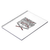 Baseball Papaw Vintage Engravingsdesign_1 Notizblock (Linke Seite)
