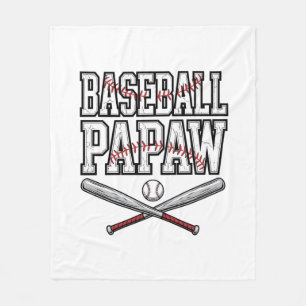 Baseball Papaw Vintage Gravur Design_1 Fleecedecke