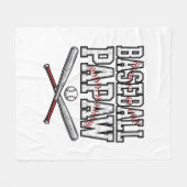 Baseball Papaw Vintage Gravur Design_1 Fleecedecke (Vorderseite (Horizontal))