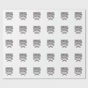 Baseball Papaw Vintage Gravur Design_1 Geschenkpapier