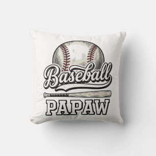 Baseball Papaw Vintage Gravur Shirt Design_1 Kissen
