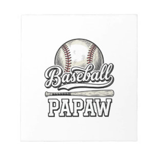 Baseball Papaw Vintage Gravur Shirt Design_1 Notizblock