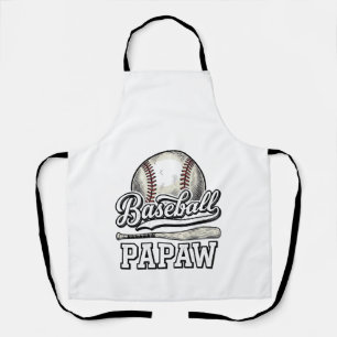 Baseball Papaw Vintage Gravur Shirt Design_1 Schürze