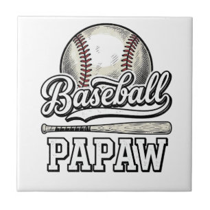 Baseball Papaw Vintage-Stickerei-Shirt-Design_1 Fliese