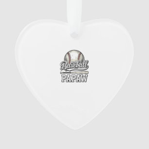 Baseball Papaw Vintage-Stickerei-Shirt-Design_1 Ornament