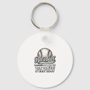 Baseball Papaw Vintage-Stickerei-Shirt-Design_1 Schlüsselanhänger