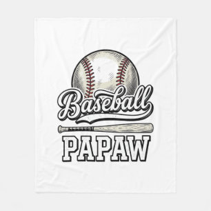 Baseball Papaw Vintage-Stickerei-Shirtdesign_1 Fleecedecke