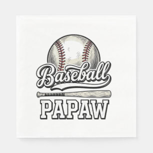 Baseball Papaw Vintage-Stickerei-Shirtdesign_1 Serviette