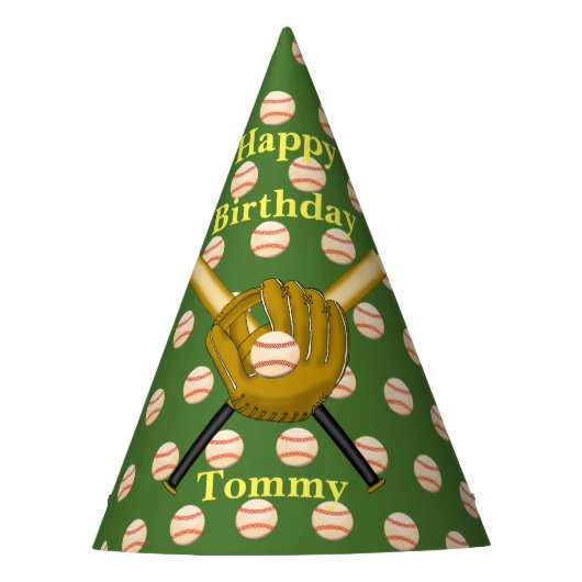 Baseball Paper Hit Partyhütchen (Vorderseite)