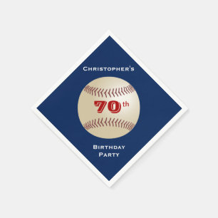 Baseball Paper Napkins, 70. Geburtstagspartei Serviette