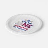 Baseball-Papiertafel Baseball 1. Geburtstag-Party Pappteller (Schrägansicht)