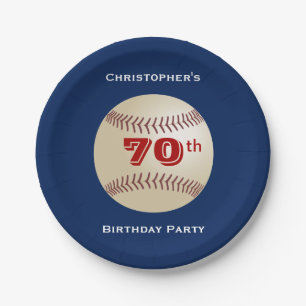 Baseball-PapierTeller, 70. Geburtstags-Party Pappteller