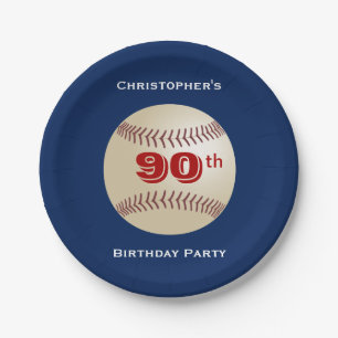 Baseball-PapierTeller, 90. Geburtstags-Party Pappteller