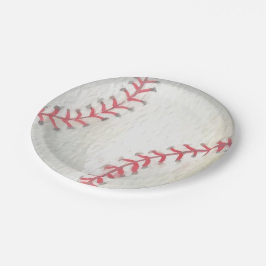 Baseball-Papierteller Pappteller (Schrägansicht)