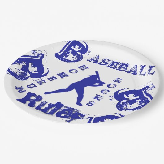 Baseball Pappteller (Schrägansicht)