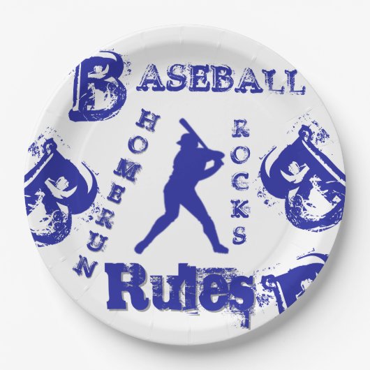 Baseball Pappteller (Vorderseite)