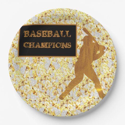 Baseball Pappteller (Vorderseite)