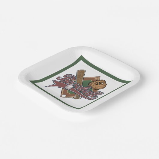 Baseball pappteller (Gewinkelt)