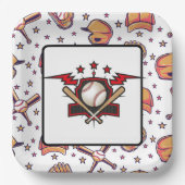 Baseball  pappteller (Vorderseite)