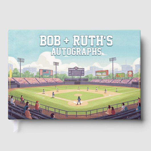 Baseball Park Foil Autograph Book Gästebuch (Vorderseite)