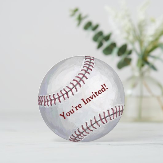 Baseball-Party Einladung (Stehend Vorderseite)