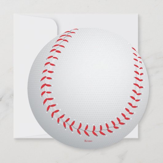 Baseball-Party Einladung (Rückseite)