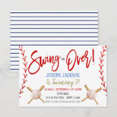 Baseball-Party Einladung (Vorne/Hinten)