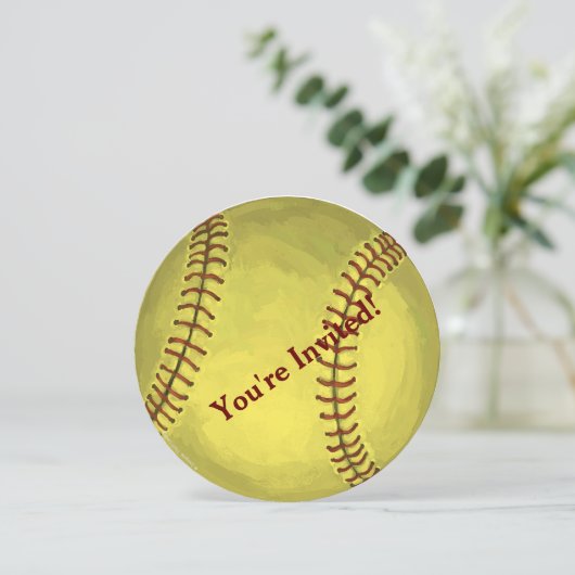 Baseball-Party Einladung (Stehend Vorderseite)