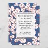 Baseball-Party Einladung (Vorne/Hinten)