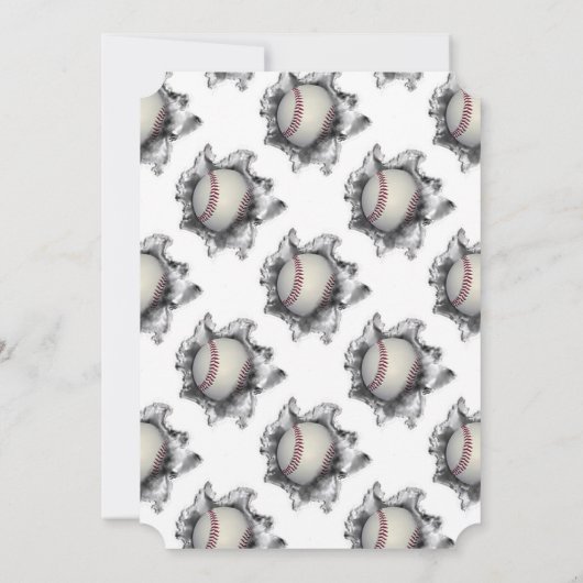 Baseball-Party Einladung (Rückseite)