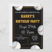 Baseball-Party Einladung bearbeitet (Vorderseite)