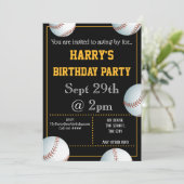 Baseball-Party Einladung bearbeitet (Stehend Vorderseite)