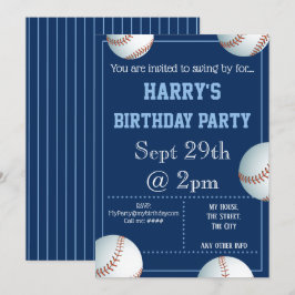 Baseball-Party Einladung bearbeitet