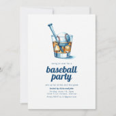 Baseball-Party Einladung mit Whiskey Glass (Vorderseite)