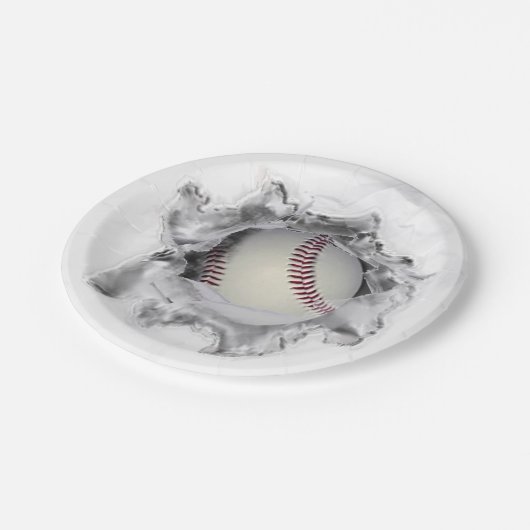 Baseball-Party Pappteller (Schrägansicht)