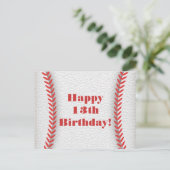 Baseball-Party-Postkarte Postkarte (Stehend Vorderseite)