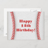 Baseball-Party-Postkarte Postkarte (Vorne/Hinten)