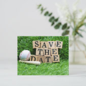 Baseball-Party Save the Date Einladung Postkarte (Stehend Vorderseite)