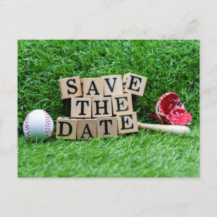 Baseball-Party Save the Date Einladung Postkarte