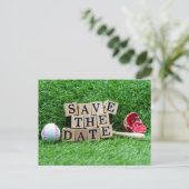 Baseball-Party Save the Date Einladung Postkarte (Stehend Vorderseite)