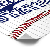 Baseball Party SELFIE STATION signieren Print Poster (Ecke)