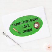 Baseball Party Vielen Dank, Sticker (Umschlag)