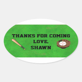 Baseball Party Vielen Dank, Sticker