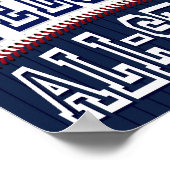 Baseball Party WILLKOMMEN ALL-STARS signieren Prin Poster (Ecke)