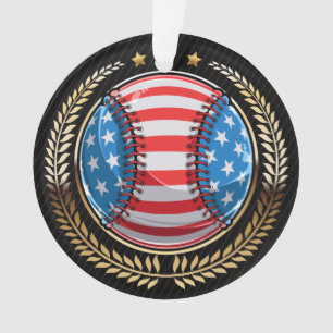 BASEBALL-PATRIOTISCHE ORNATION ORNAMENT
