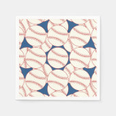 Baseball Pattern Blue Paper Party Napkins Serviette (Vorderseite)