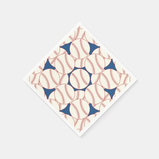 Baseball Pattern Blue Paper Party Napkins Serviette (Ecke)