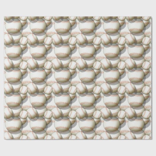 Baseball Pattern Jeden Anlaß Geschenkpapier (Flach)