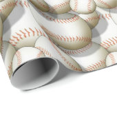 Baseball Pattern Jeden Anlaß Geschenkpapier (Rolleneckpunkt)