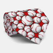 Baseball Pattern Necktie Krawatte (Gerollt)